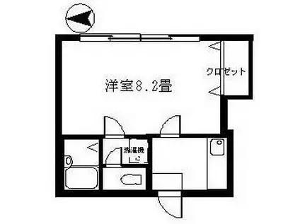 グラシア高徳(1K/2階)の間取り写真