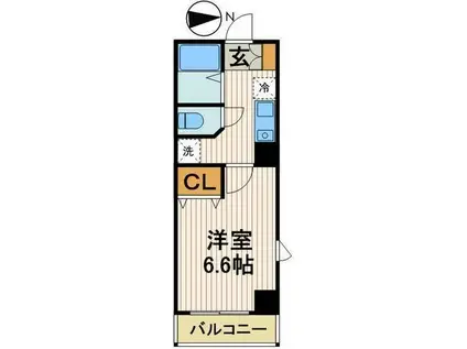 アリュール吾妻橋(1K/4階)の間取り写真