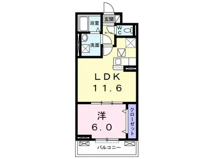 グレイス(1LDK/1階)の間取り写真