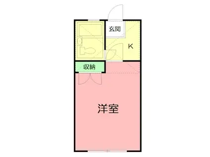 RARA伊勢原(1K/2階)の間取り写真