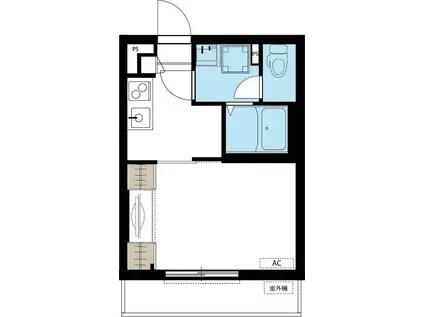 シリウス武蔵小杉(1K/1階)の間取り写真