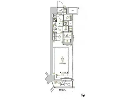 リルシアシティ北新宿(ワンルーム/2階)の間取り写真