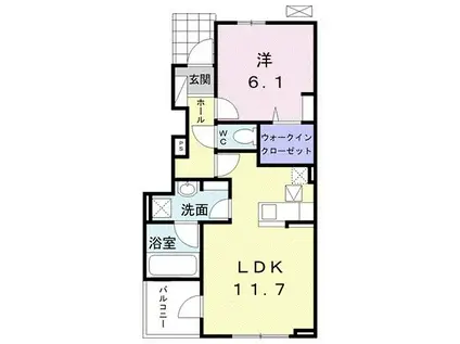 ディアナ(1LDK/1階)の間取り写真
