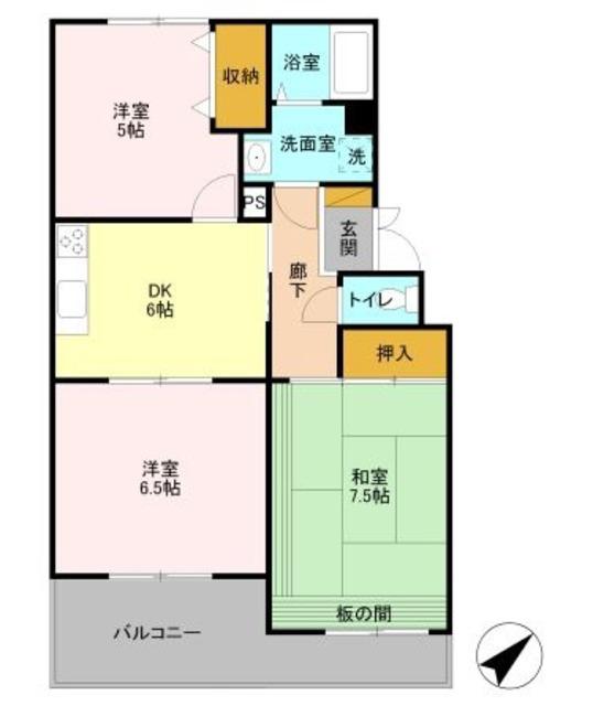 セントラルパレス(3DK/3階)の間取り写真