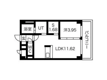 あさひグランレジデンシア高崎 I(1SLDK/4階)の間取り写真