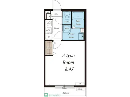 リブリ・セダム(1K/1階)の間取り写真