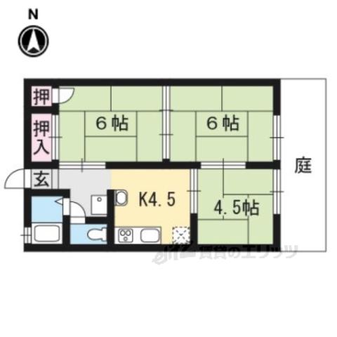 クイーンハイツ(3K/2階)の間取り写真