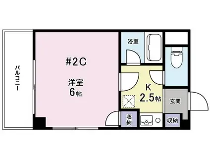 早稲田桜並木AVE(1K/2階)の間取り写真