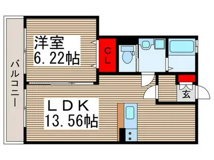 ペアシティセカンド(1LDK/2階)の間取り写真