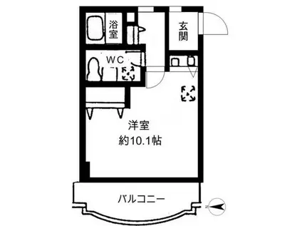 グランドスポット(ワンルーム/2階)の間取り写真