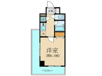 パレステュディオ飯田橋(1K/9階)の間取り写真