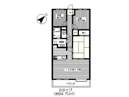 コルベイユ天神(3LDK/1階)の間取り写真