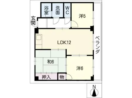 アレフV(3LDK/3階)の間取り写真