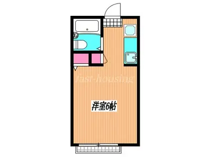 ハーベストハイム(ワンルーム/1階)の間取り写真