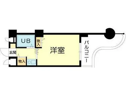 明石ヤングパレス(ワンルーム/2階)の間取り写真
