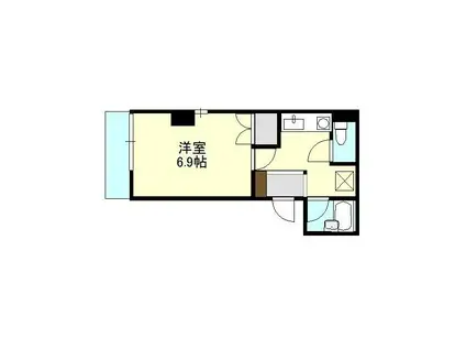 門倉第2湘南台ビル(1K/5階)の間取り写真