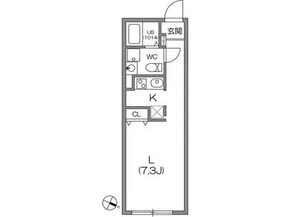 ZESTY駒沢大学II(1K/3階)の間取り写真