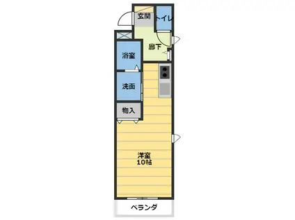 セイリュウ・UN(ワンルーム/3階)の間取り写真