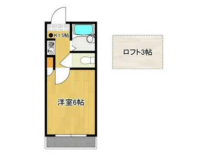 サントノウレ屋形(1K/2階)の間取り写真