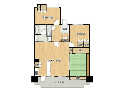 アーティックス・エグゼ足原(3LDK/3階)の間取り写真