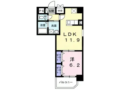 スアヴィス三ノ輪(1LDK/9階)の間取り写真