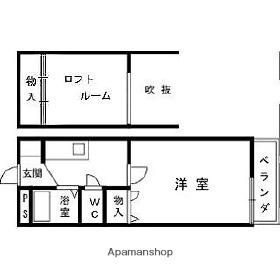 ＪＲ和歌山線 下井阪駅 徒歩34分 2階建 築30年(1K/1階)の間取り写真