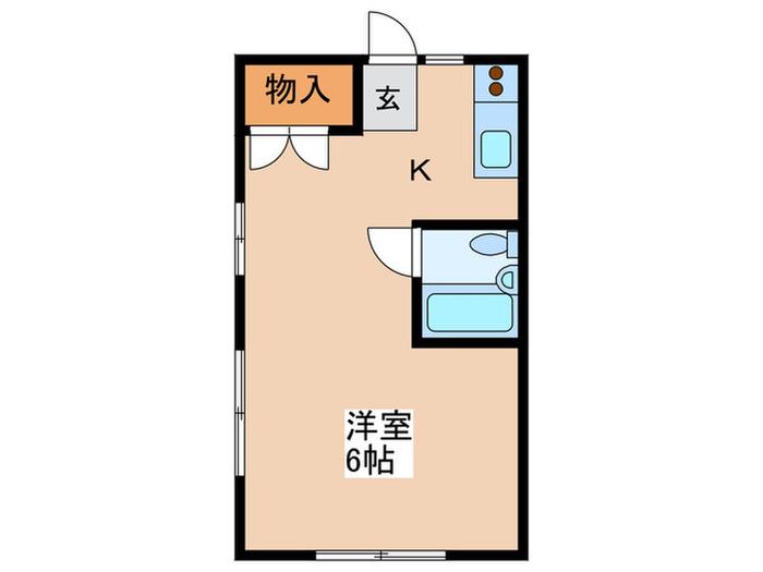 パールハウス(1K/1階)の間取り写真