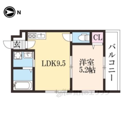 ERRI SUEGA(1LDK/3階)の間取り写真