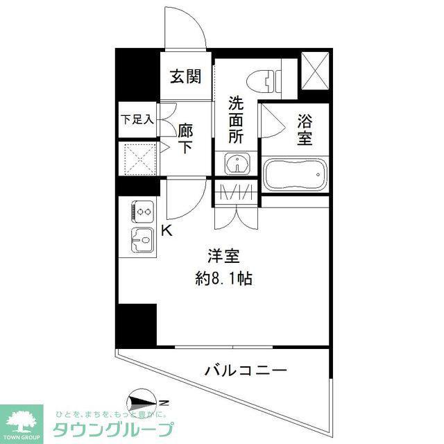 RODIA立川(ワンルーム/2階)の間取り写真