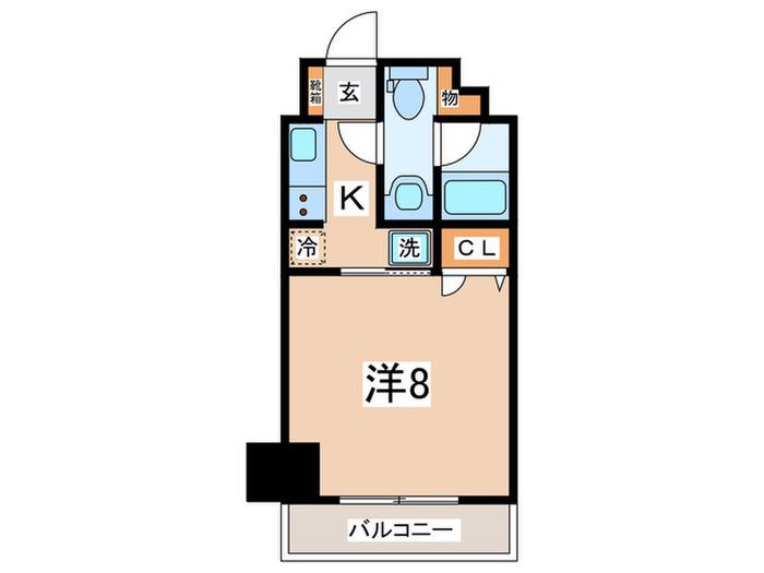 レジディア新横浜(1K/6階)の間取り写真