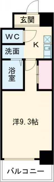 WILL DO 四日市白須賀(1K/3階)の間取り写真
