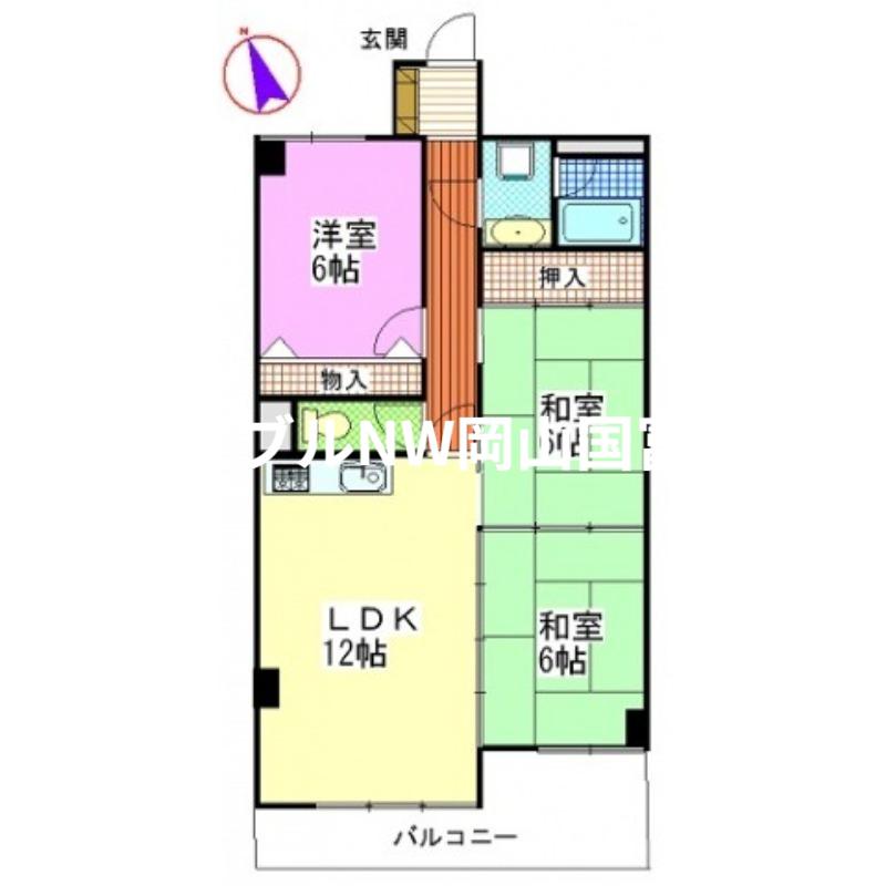 ライオンズマンション徳吉(3LDK/2階)の間取り写真