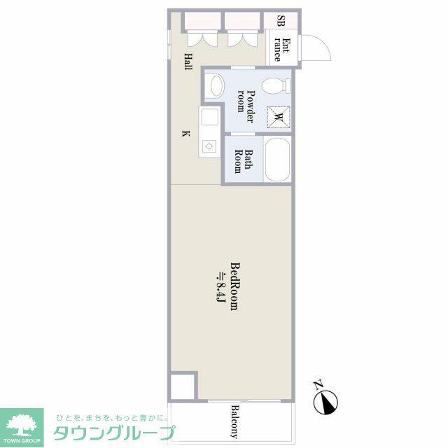 ラミアール赤坂(1K/2階)の間取り写真