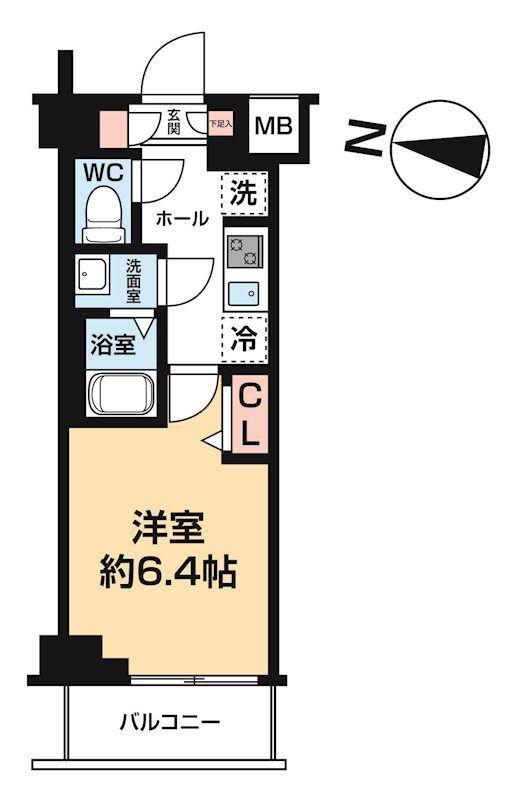 AZEST立石II(1K/7階)の間取り写真