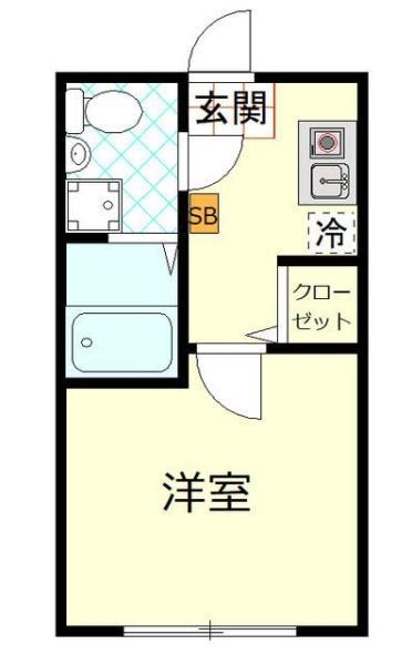 リバーサイド横浜(1K/3階)の間取り写真