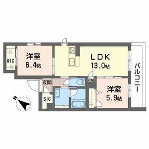 PLAISIR RAFFINE(2LDK/2階)の間取り写真