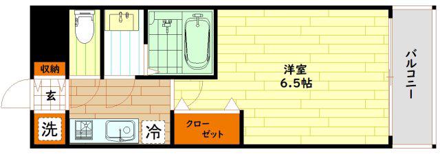 JMFレジデンス桜ノ宮(1K/5階)の間取り写真