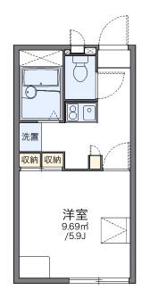 レオパレスメリディアーノ(1K/2階)の間取り写真