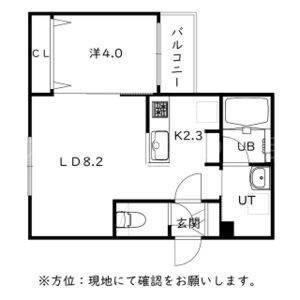 フェーラシュヴァル元町(1LDK/2階)の間取り写真