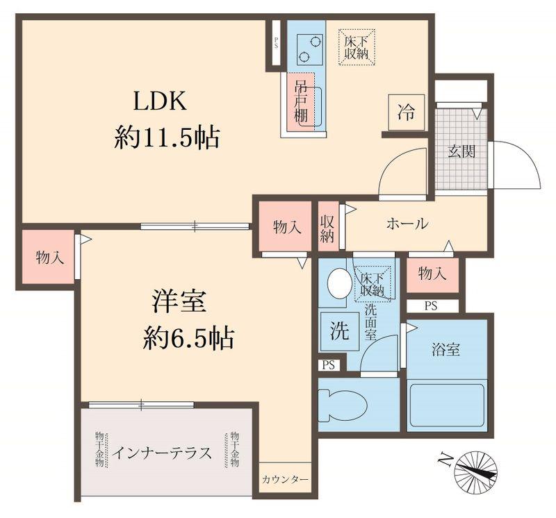 スマイル K(1LDK/2階)の間取り写真