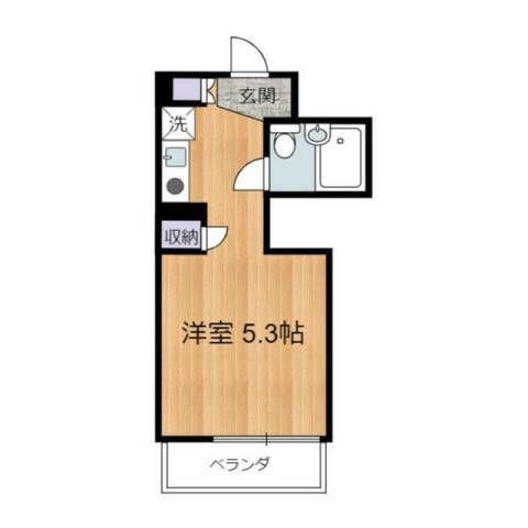 プリンセスコート赤堤(ワンルーム/2階)の間取り写真