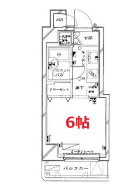 ルーブル田園調布南(1K/3階)の間取り写真
