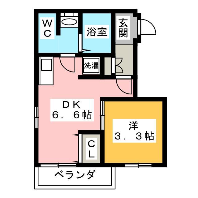 FELICIA PALACE(1DK/2階)の間取り写真
