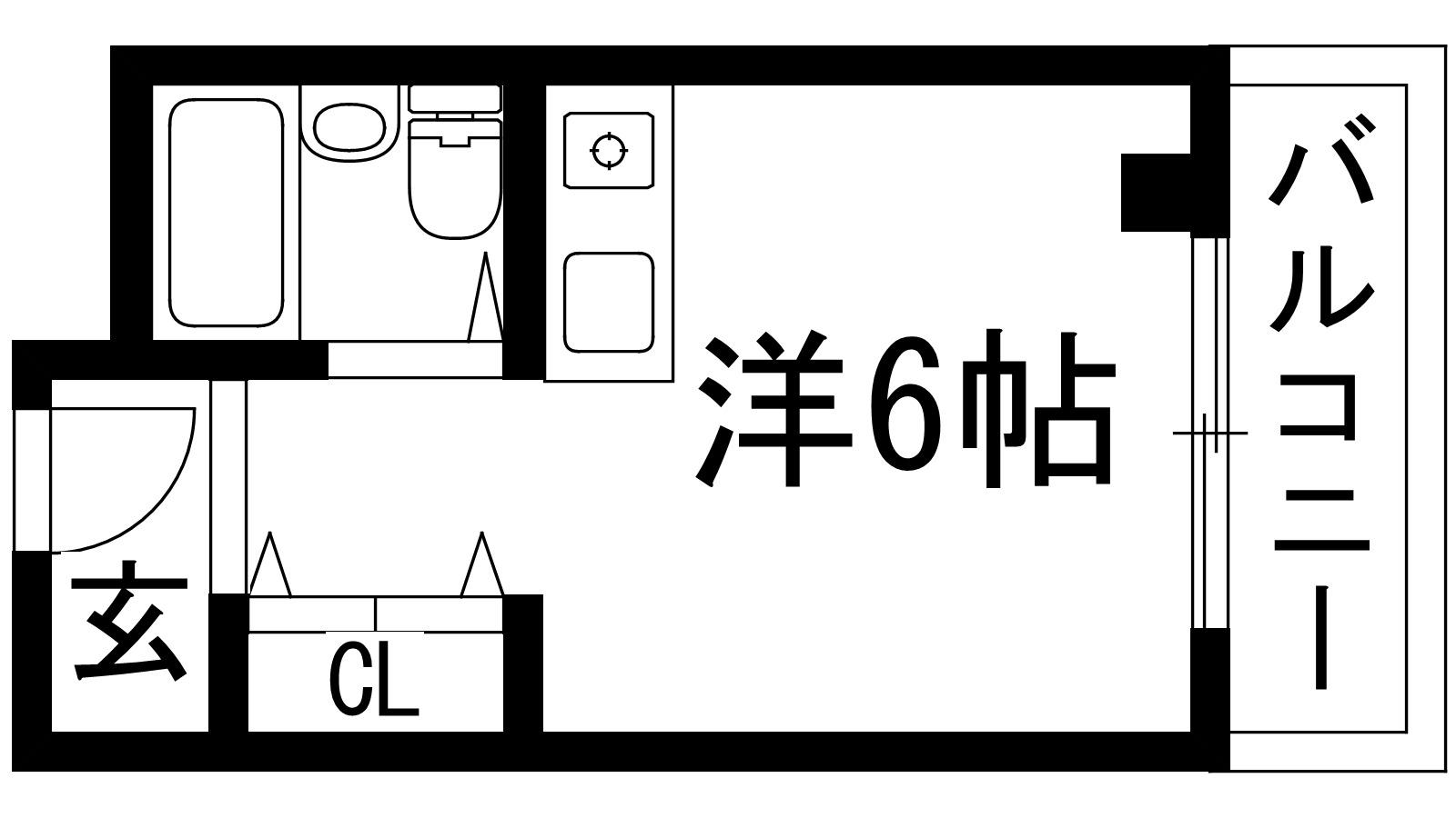 モンシャンブル(ワンルーム/2階)の間取り写真