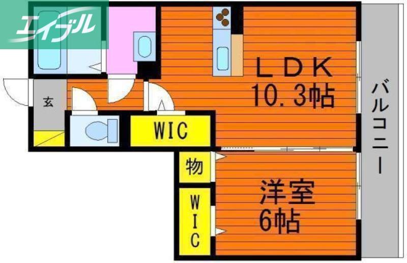 PULITO(1LDK/3階)の間取り写真