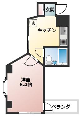 エフティ・ハイム(1K/6階)の間取り写真