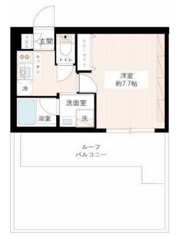 MAXIV王子RICOTT(1K/5階)の間取り写真