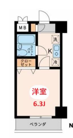 品川中延ステーションレジデンス(1K/5階)の間取り写真