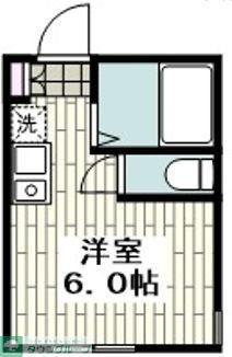 G・Aパーク弘明寺 A棟(ワンルーム/1階)の間取り写真