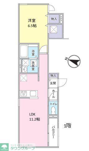 YSジュピター(1LDK/1階)の間取り写真